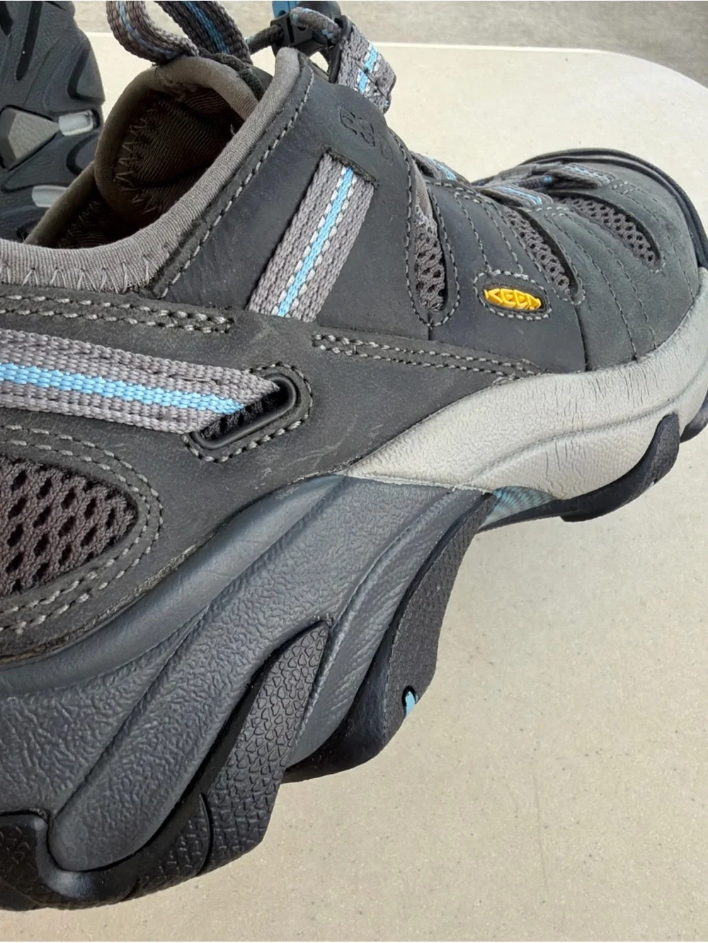 KEEN Shoes Women Size 10 Steel Toe Work Atlanta Cool ESD Gargoyle Gray Blue NEW